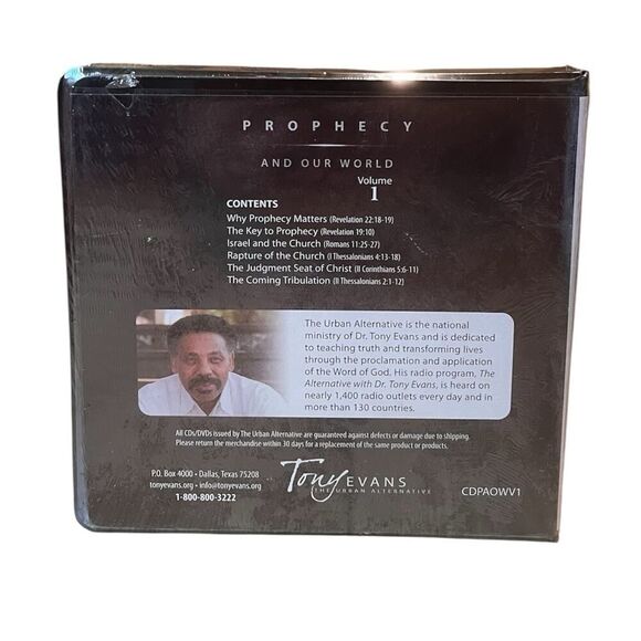 PROPHECY AND OUR WORLD VOL 1 TONY EVANS LIVE SERMON ON CD (2015) NEW SEALED - Picture 9 of 9